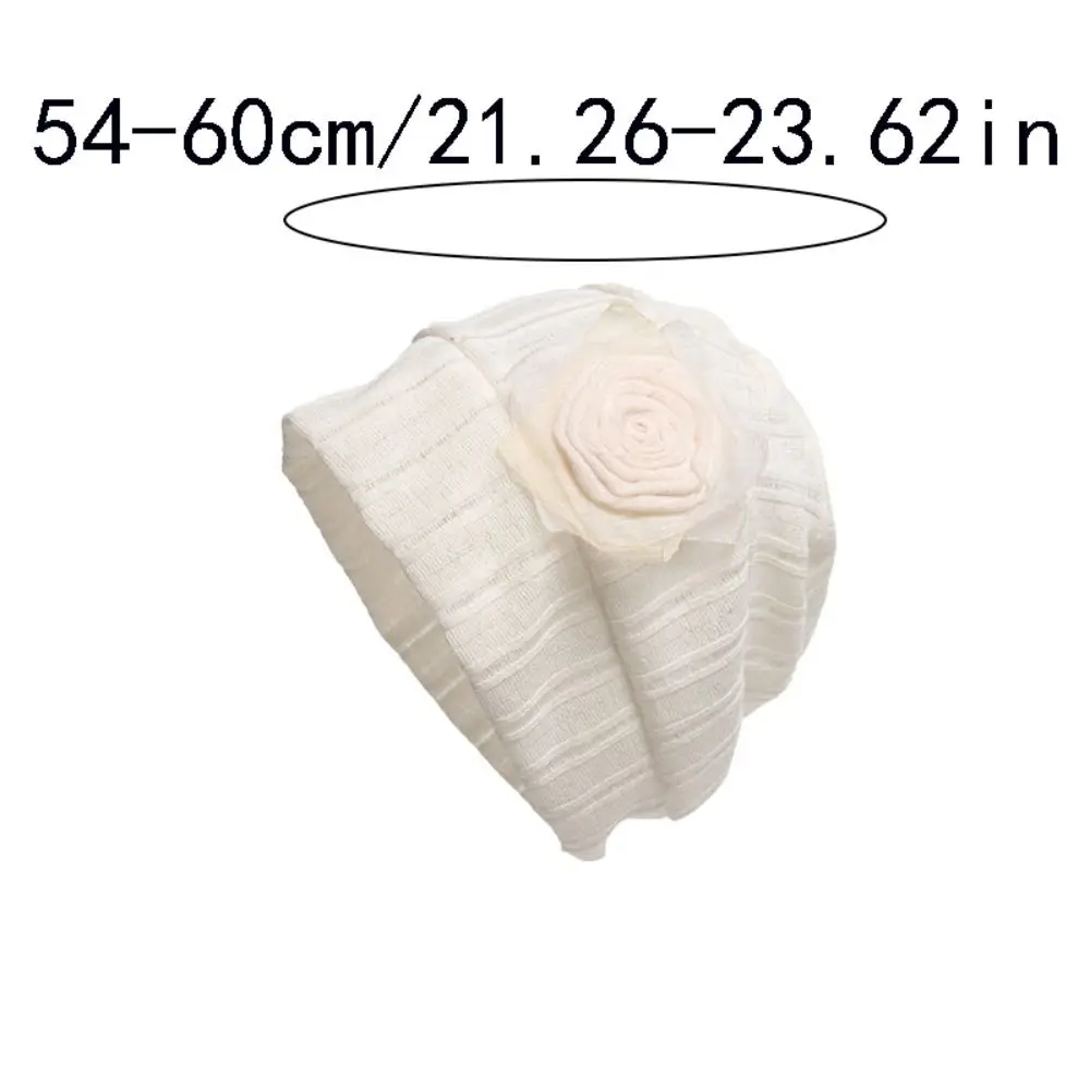 Jersey hueco Retro elegante, gorro de punto transpirable dulce, gorros finos de flores de estilo coreano, sombrero para primavera y verano