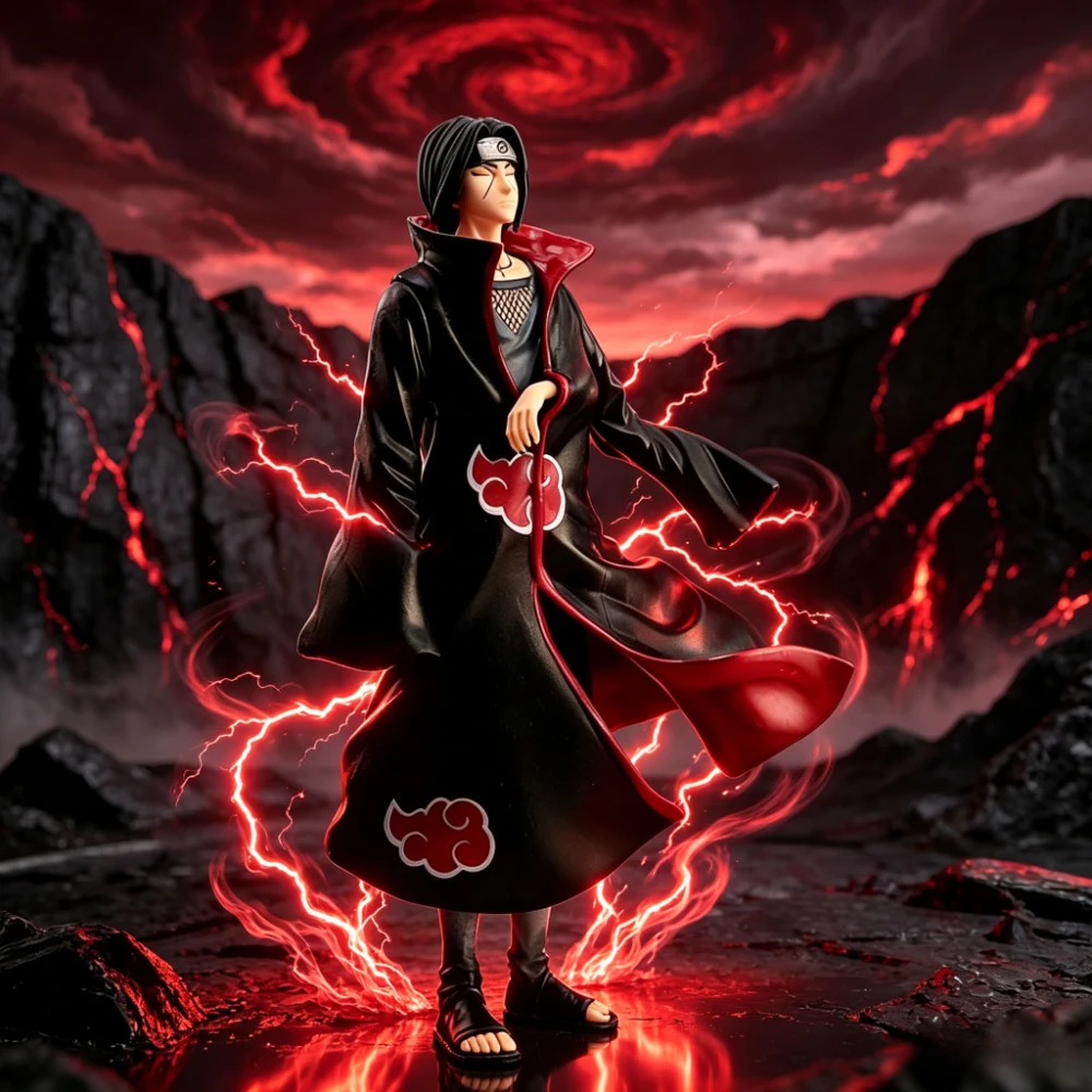 28cm/11 Zoll Anime-Figur Uchiha Itachi Actionfiguren PVC-Sammlungsmodell Spielzeug als Geschenk