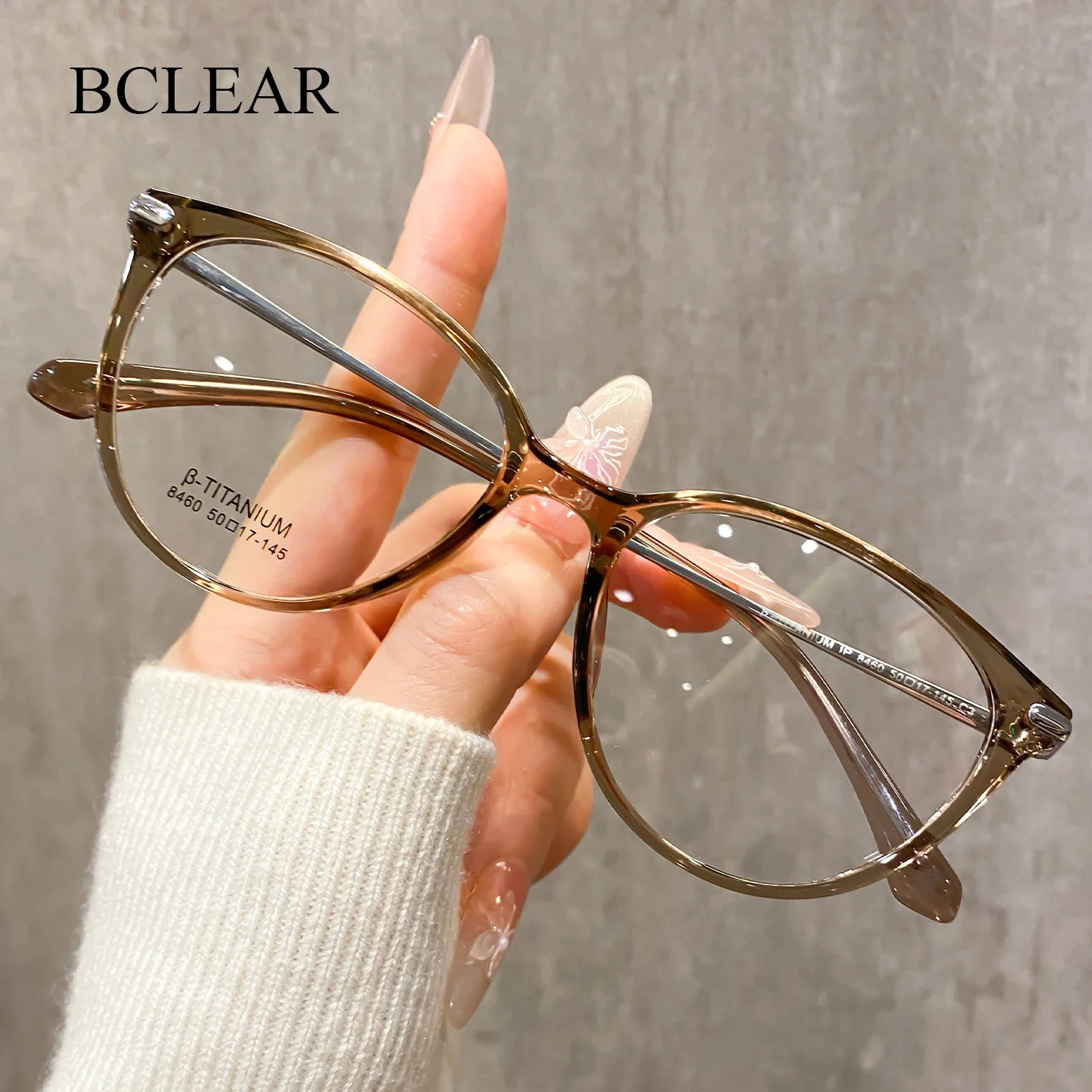 

BCLEAR Women's Retro Cat Eye Tortoiseshell Myopia Spectacle Frame Optical Prescription Eyeglasses New Fashion 2026 High Quality