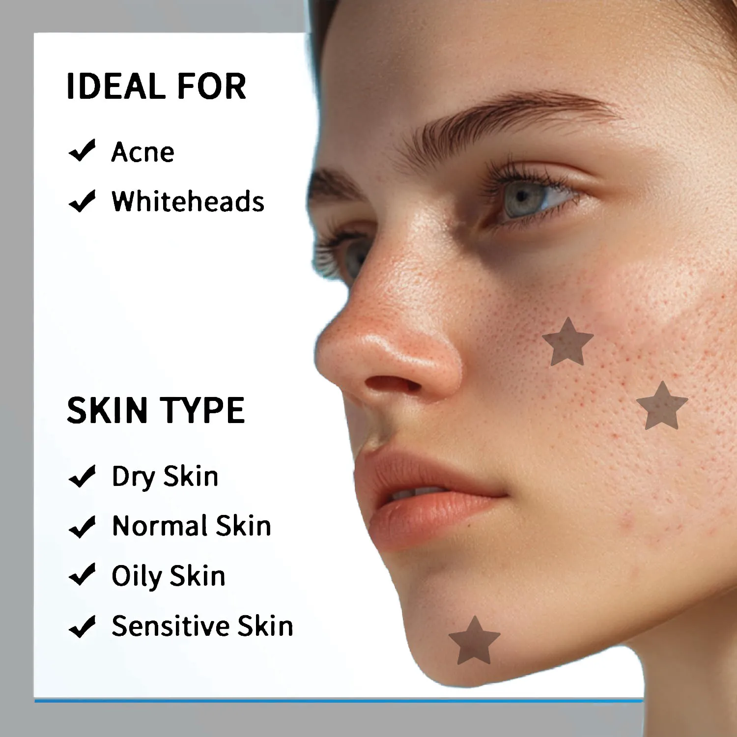 رقعة حب الشباب الغروانية المائية غير المرئية المقاومة للماء لتنظيف الوجه، ملحقات أداة جوهر مناسبة لجميع أنواع البشرة #5