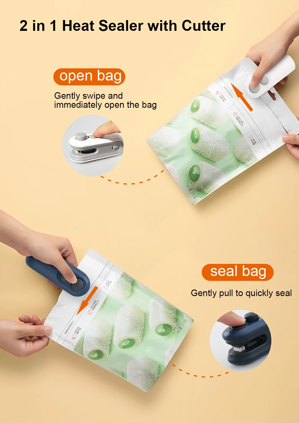 Mini Machine à sceller les sacs thermiques en plastique, Machine à