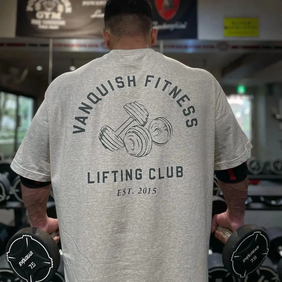 2026 Sommer Freizeit Europa und USA Neuer Lockerer T-Shirt-Trend Marken-Sport-Fitness Kurzarm Reine Baumwolle Bedruckt Herren