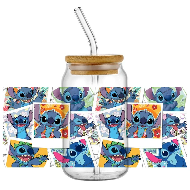 Cute Anime Cartoon Theme UV Sticker DIY Decals 3D transfers uvdtf tumbler seal stickers 16oz uv dtf cup wraps