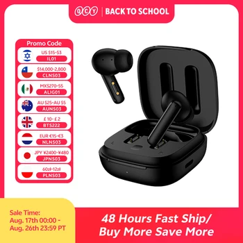 QCY-T13 ANC Fones De Ouvido Sem Fio, Bluetooth 5.3 TWS, ANC, Auscultadores De Cancelamento De Ruído, 4 Microfones ENC Headset, In-Ear, Handfree Earbuds