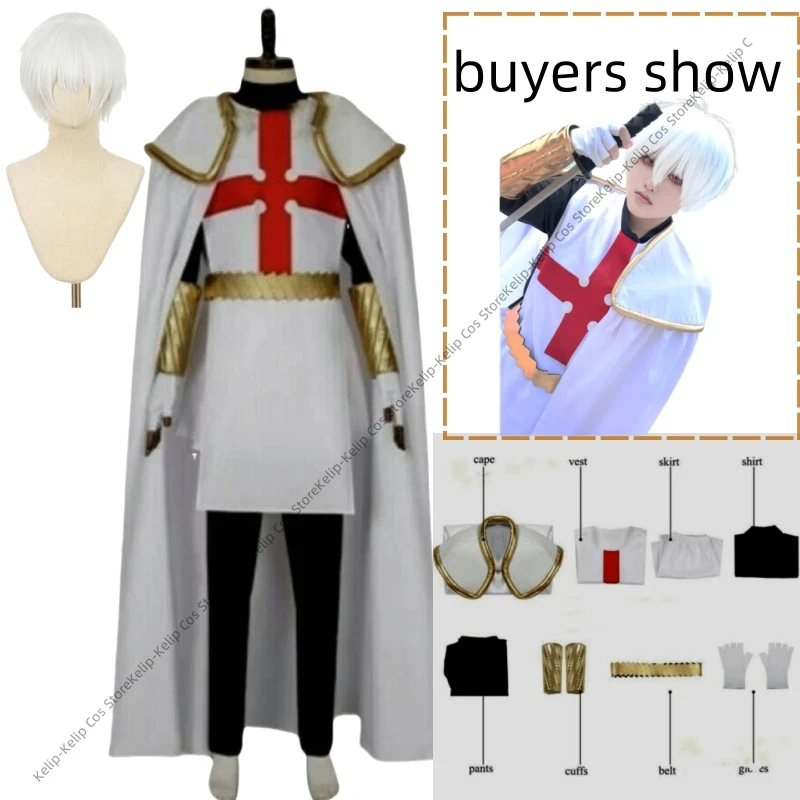 Fire Force Enen no Shouboutai White-Clad Knights of the Ashen Flame Commander Sho Kusakabe Uniform Outfit Cosplay Costume S002