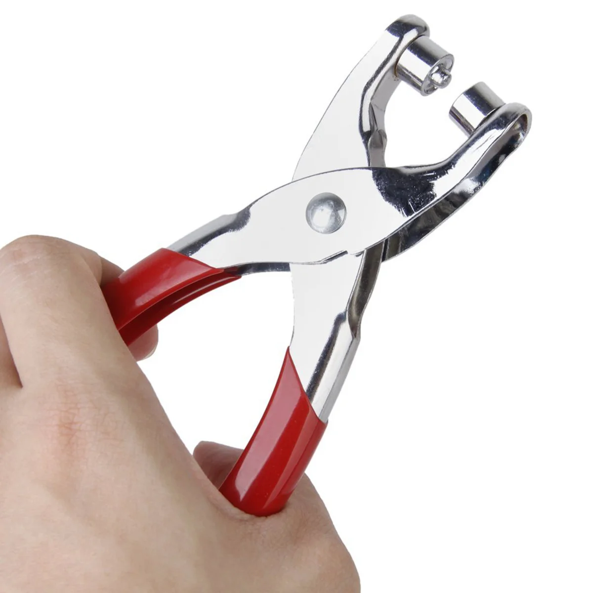 

100pc 4.5Mm Eyelets Pliers Clamps Kit Silver+Red Stainless Steel For Shoes Bags Belts Clothes Canvas Nylon Luggage Tool