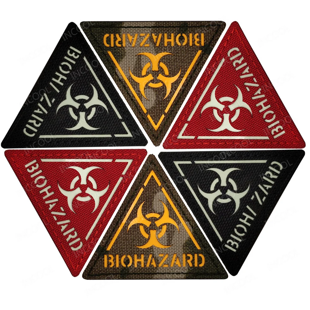 Umbrella Corporation Embroidery PVC Rubber Patches Biohazard Patch Insignia Appliqued For Clothing Backpack