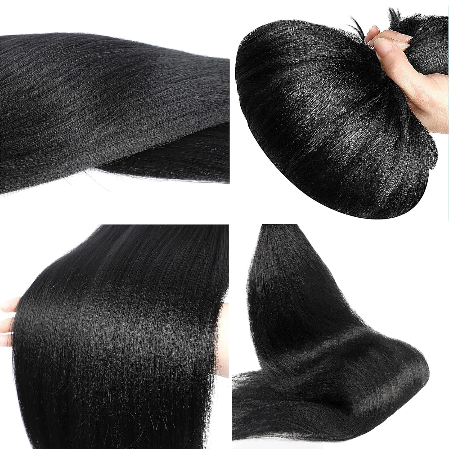 Ekstensi Rambut Kepang Pra Membentang Kanekalon Premium, Pengaturan Air Panas Bebas Gatal Profesional Tekstur Yaki Sintetis Perm