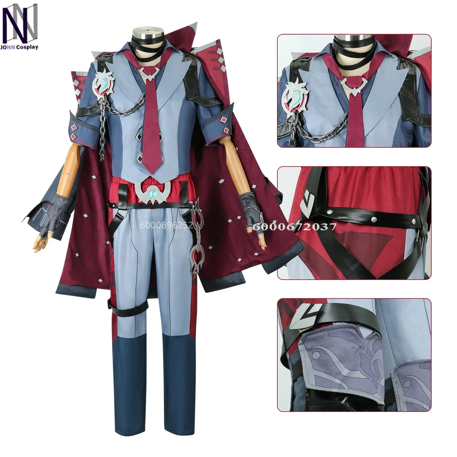 Genshin Impact Game Wriothesley Cosplay Costume Men’s Uniform Wig Anime Chinese Style Halloween Costumes Outfit Role Play Party