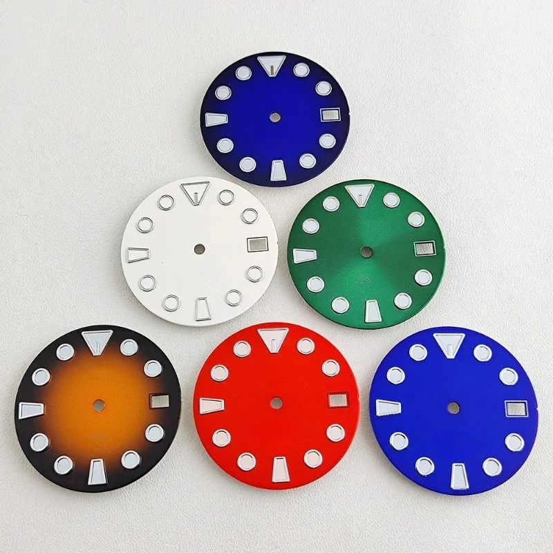 NH35 Dial 28.5mm S Dial Dbalone Series Diving Machinery Dial Suitable For Japan NH35 Green Luminous Watch Accessories NEW DIY