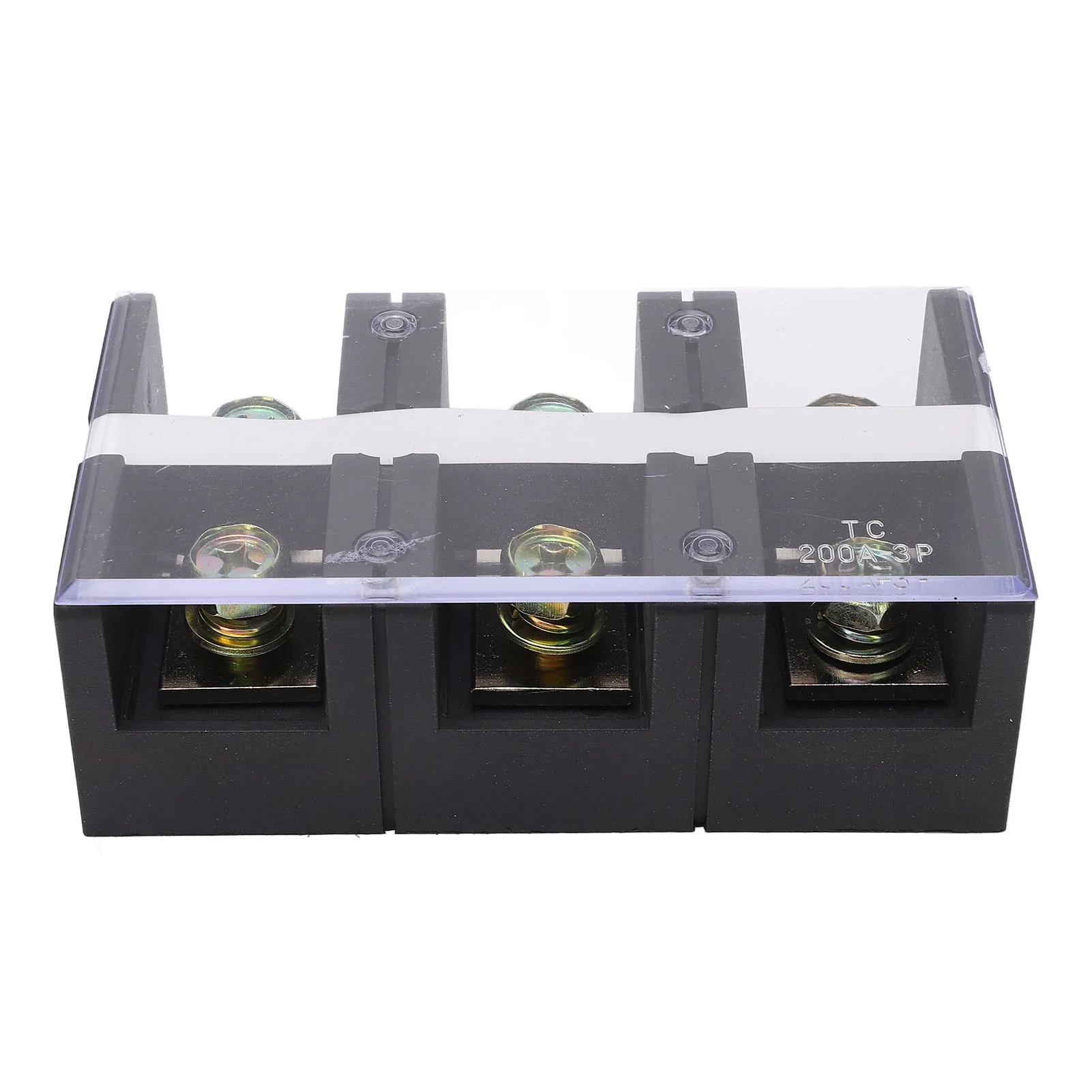 Cable Terminal Strip Dual Rows Fixed High Current Screw Mount Wire Barrier Block with Cover 200A 600V  Position