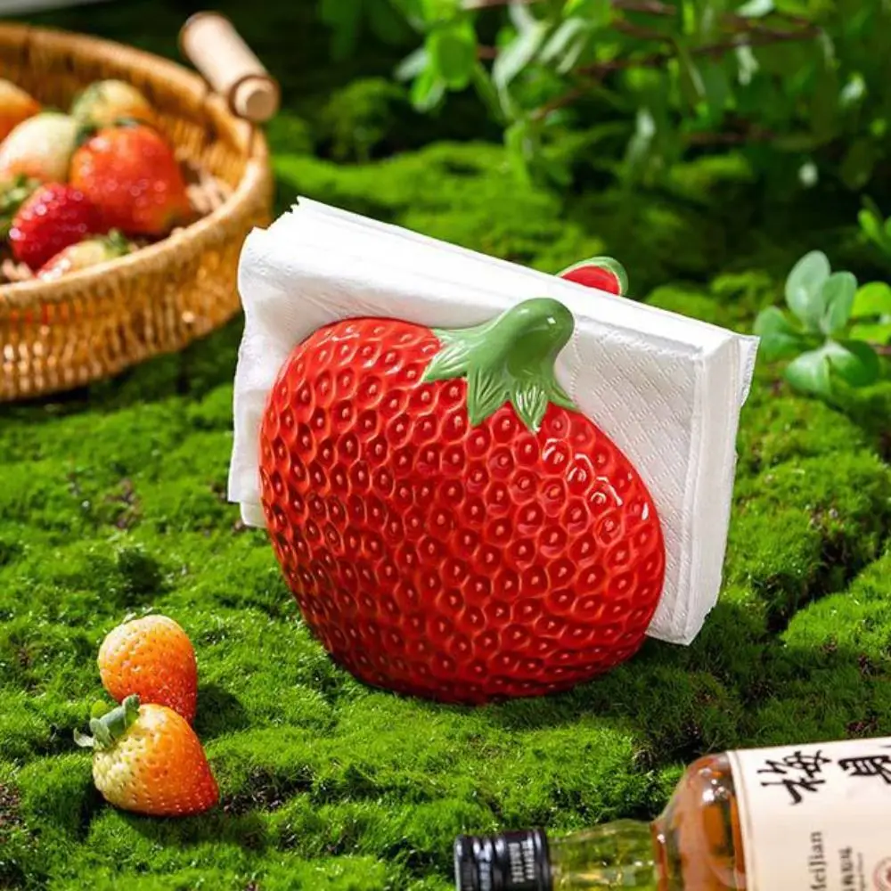 

Ceramic Tissue Holder Exquisite Decorative Paper Towel Rack Multi-purpose Stylish Tissue Clip Coffee Shop