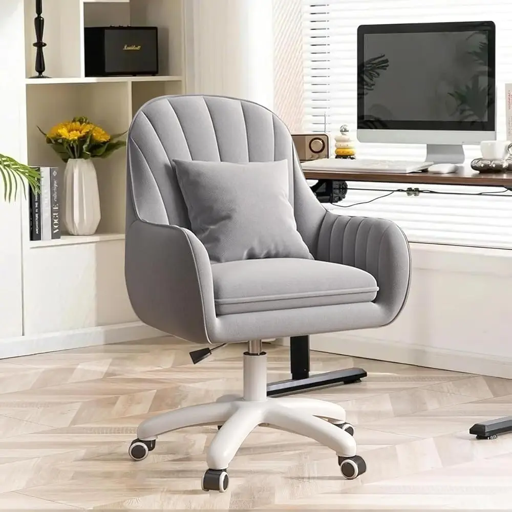 Home Office Chair Velvet Vanity Chairs Cute Makeup Desk Chair With Wheels Mid Ba Computer Chairs Height Adjustable Small Swivel