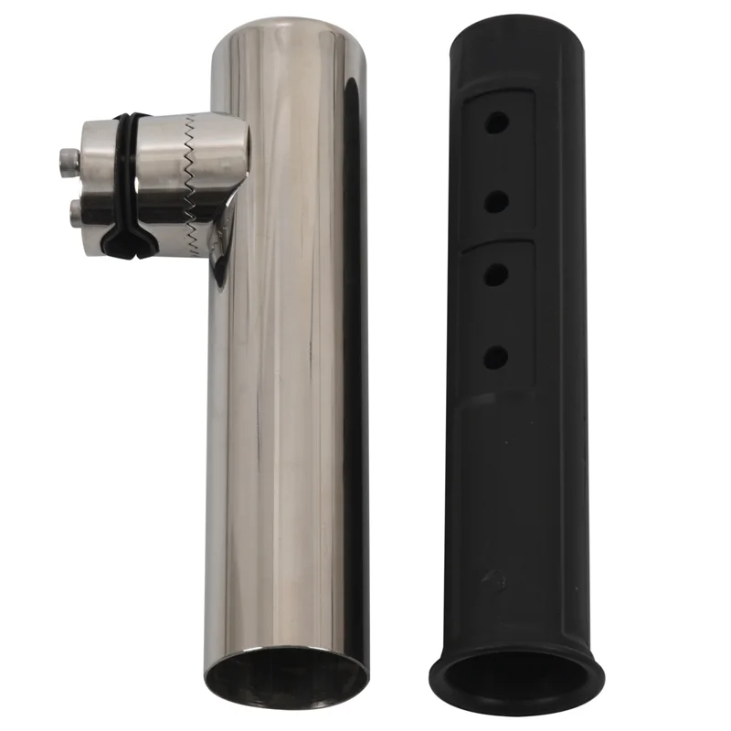 

SS-8Pcs Boat Stainless Steel Clamp On Fishing Rod Holder Rails 7/8 Inch To 1 Inch Tube Ship Stainless Steel Rod 19Mm-26Mm