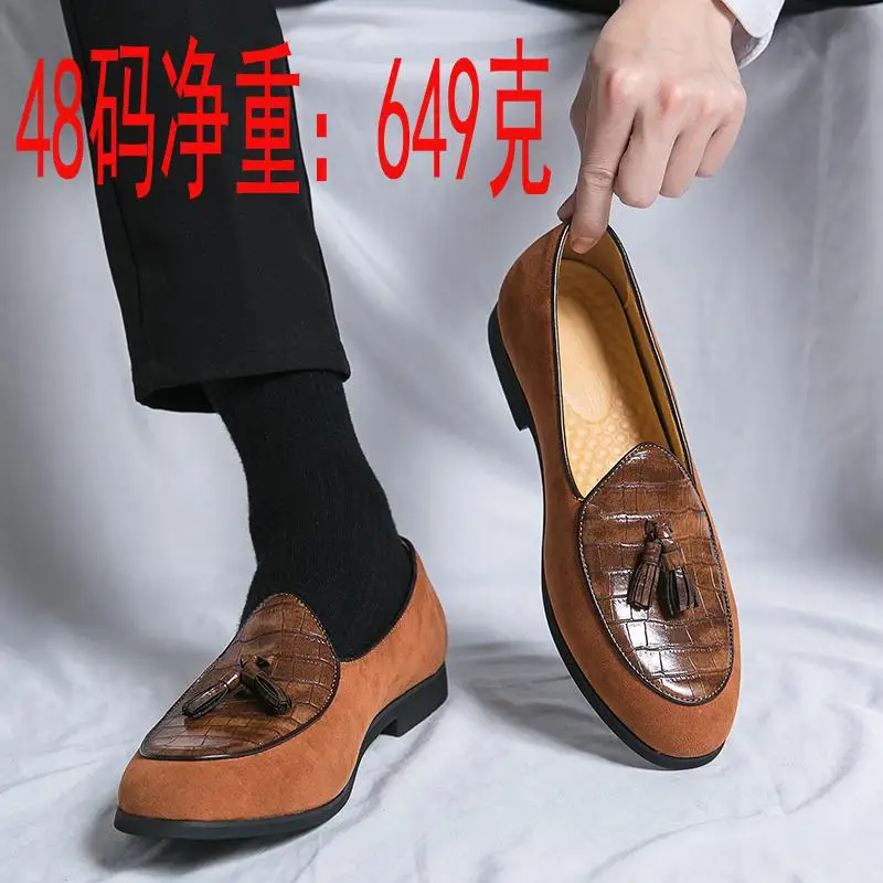 Chaussures en cuir à tête ronde pour hommes, chaussures de soirée, style britannique, noir, affaires, vêtements de cérémonie, plate-forme, mariage, mariée, loisirs