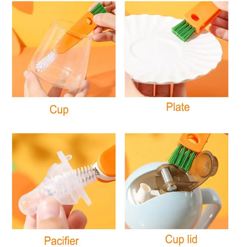 JJYY 3 In 1 Cleaning Brush Rotating Cup Multi Purpose Brush Cup Cover Cleaning Brush Bottle Washing Cup Brush Drinking Straw