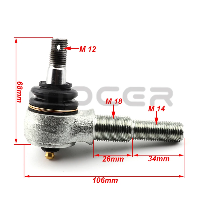 M12 M14 Adjustable Ball joint Kit with nozzle Fit For Bashan Kangchao 200-7 250cc 200cc electric ATV UTV Go Kart Buggy Parts