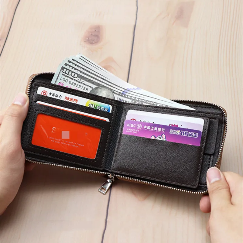 2024 New Short Wallet External Draw Card Fashion Multifunctional Large Capacity Card Holder