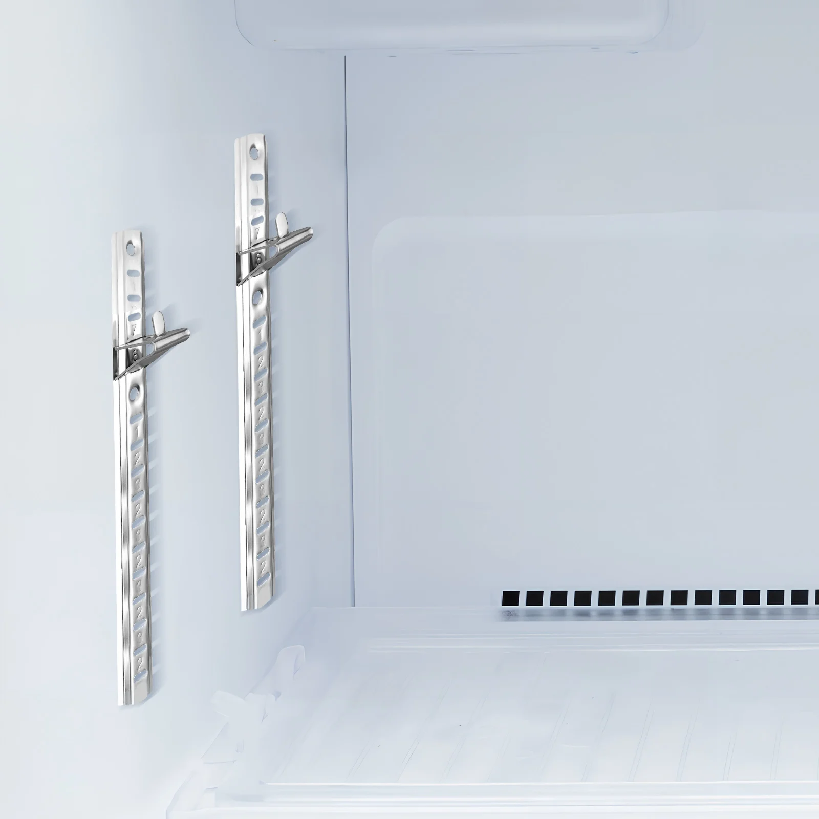 

16pcs 304 Stainless Steel Clips Heavy Duty Freezer Shelf Support For Refrigerator Cooler Wire Rack Brackets Metal Shelf Pegs