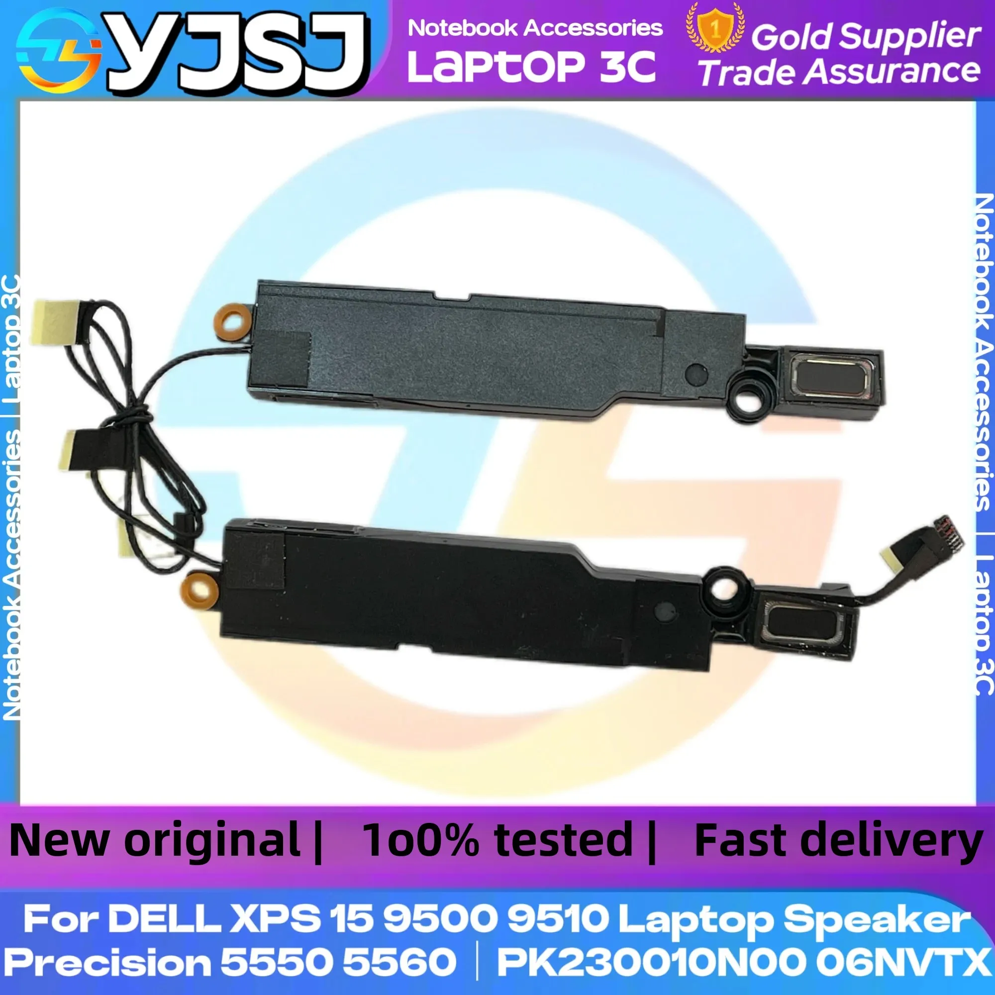 NEW GENUINE Original Laptop Speaker For DELL XPS 15 9500 9510 Precision 5550 5560 Laptop built-in Speaker PK230010N00 06NVTX