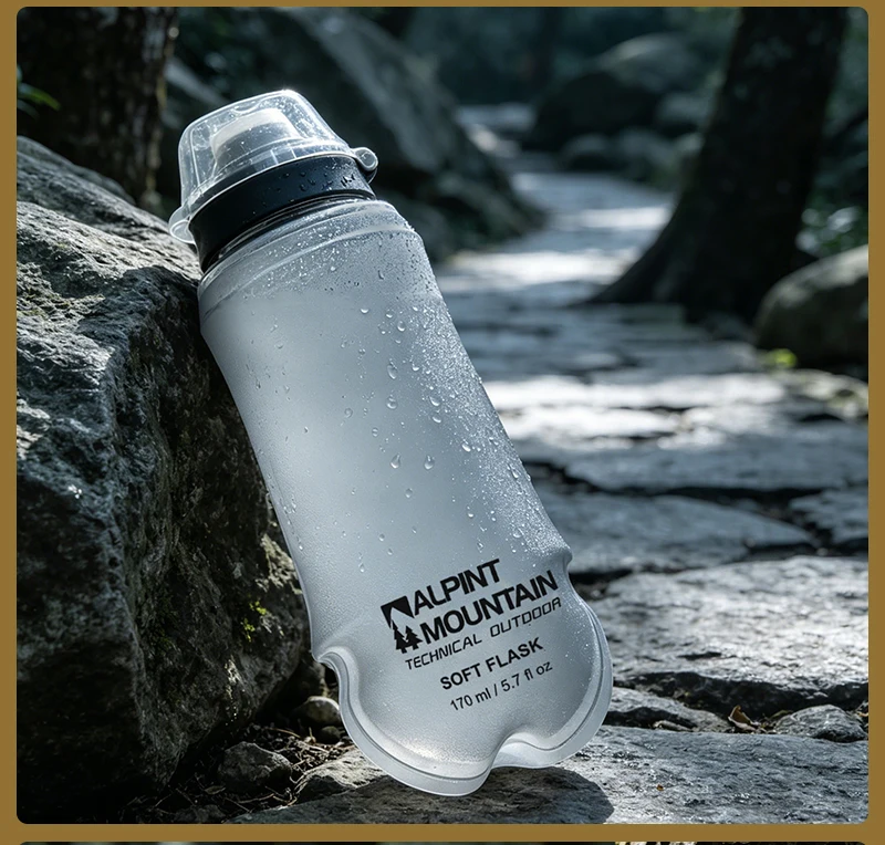 170ml Faltbare Auslaufsichere Weiche Zusammenklappbare Ernährungsflasche für Hydration Pack BPA-frei TPU, Leichtgewichtig, Leicht zu Öffnender Deckel für Läufer – Detail 40