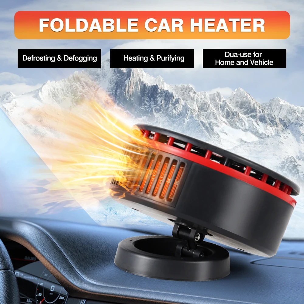 Calentador portátil para coche, descongelador, parabrisas de coche, descongelación, secado de invierno, calentador de coche de 12V, 150W