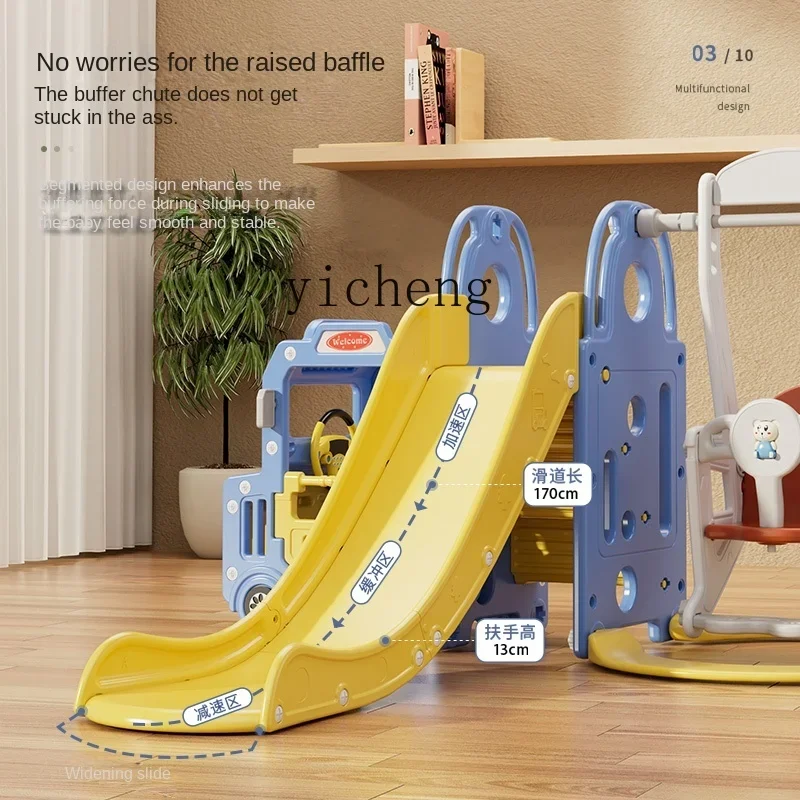 Tqh Bus bébé toboggan intérieur voiture maison jouets enfants grande balançoire parc d'attractions
