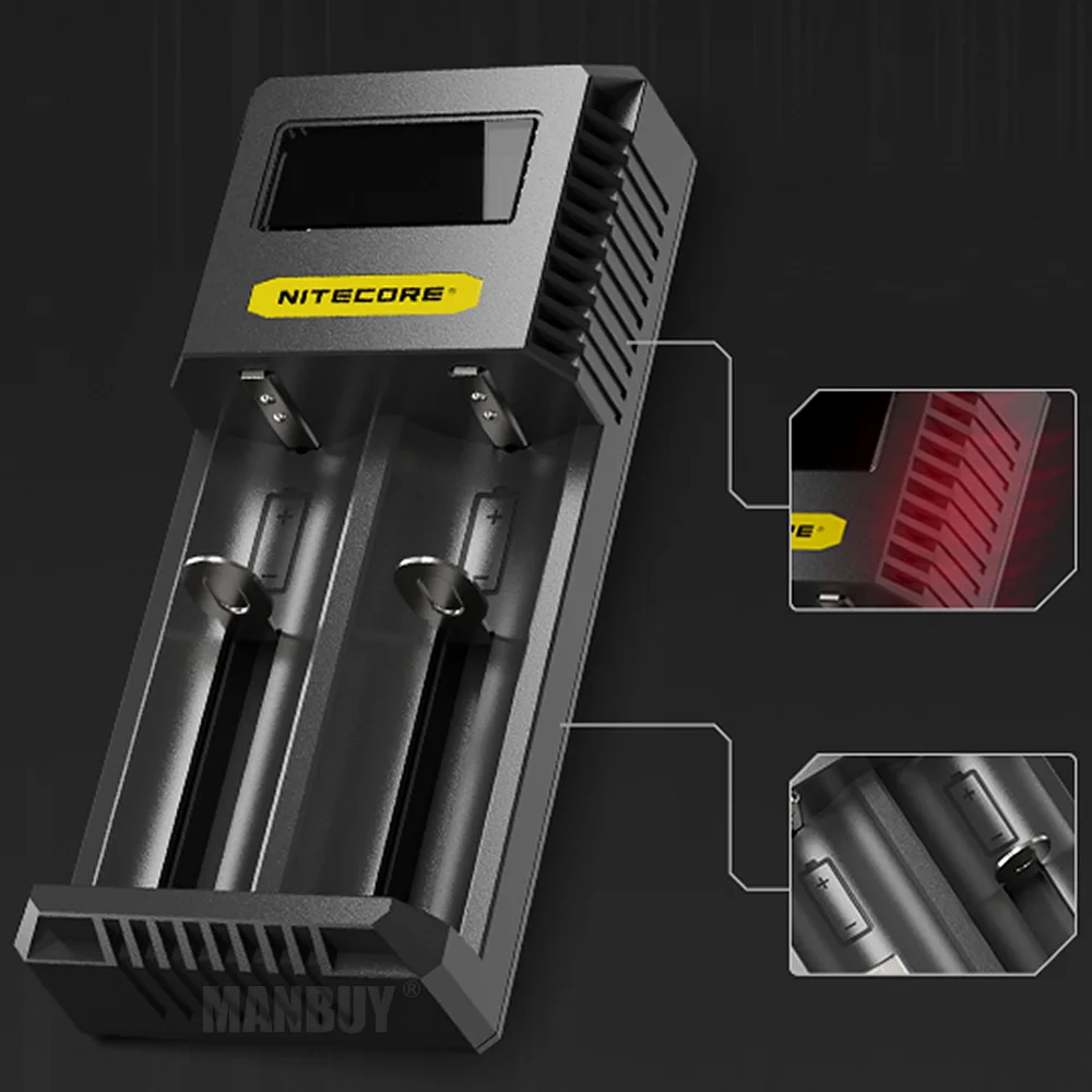 NITECORE Ci2 Dual-Slot USB TYPE-C szybka doskonała ładowarka Li-ion ni-cd NiMH baterie 18650 14500 CR123 16340 26500 18350 21700 AAA