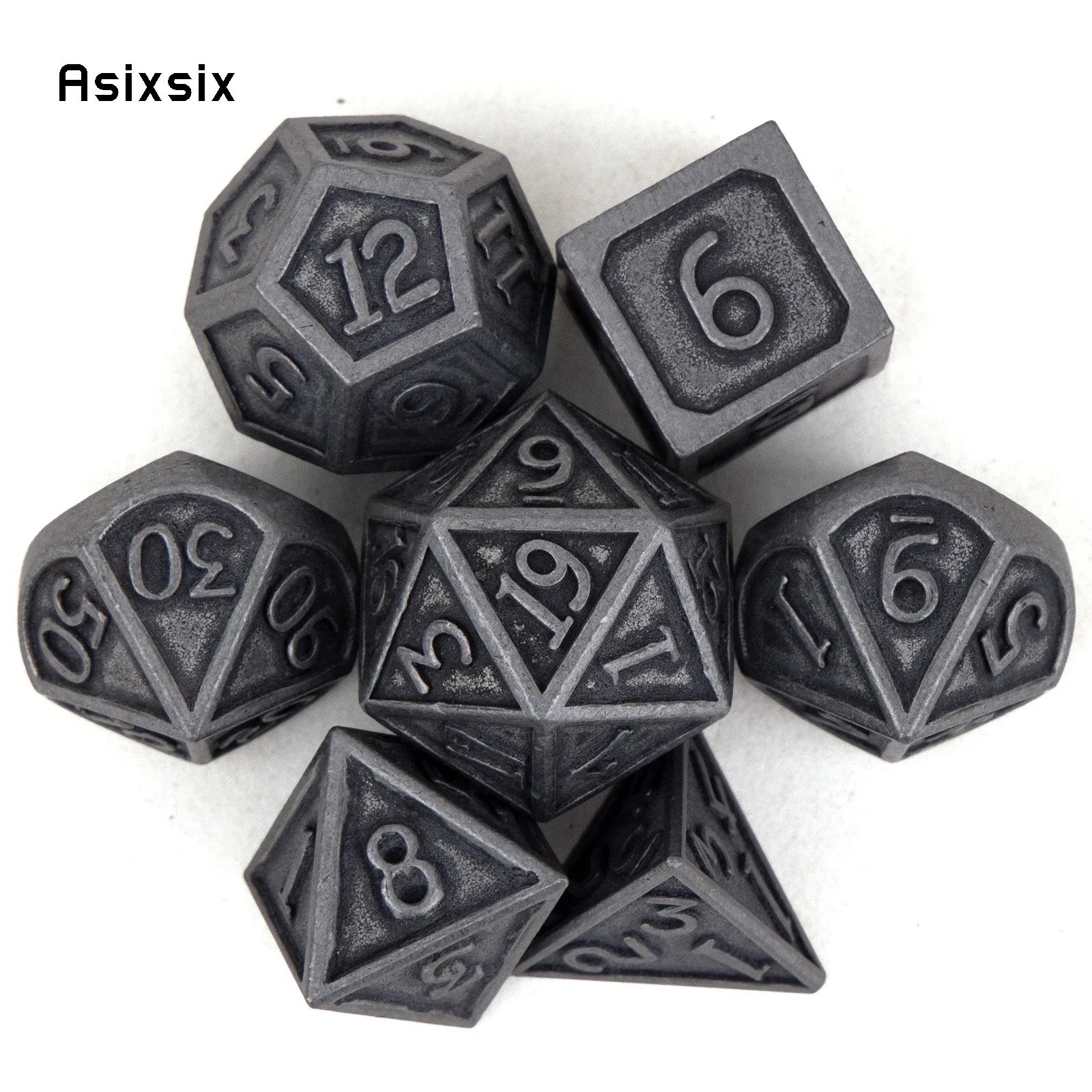 

7 Pcs Silver Standard Metal DicePerfect For Rpgs, Board Games, And Card Games.Dice For Games, Dnd Dice Set
