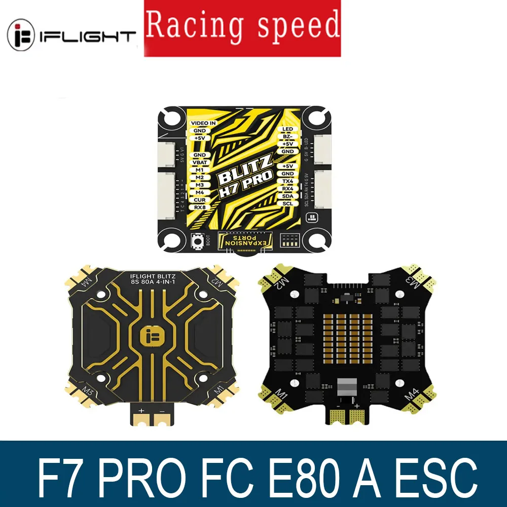 

Комбинированный набор iFlight BLITZ H7 Pro с BLITZ E80 Pro 4-в-1 ESC (с алюминиевой крышкой с ЧПУ или без алюминиевой крышкой с ЧПУ) для деталей FPV