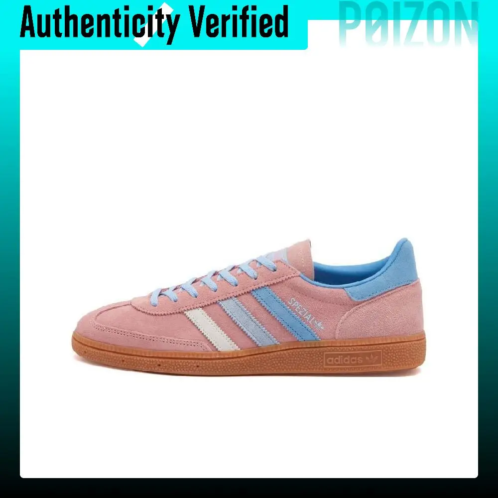 Adidas Originals HANDBALL SPEZIAL Skate Shoes Women's Low-top Pink/Blue IG1974
