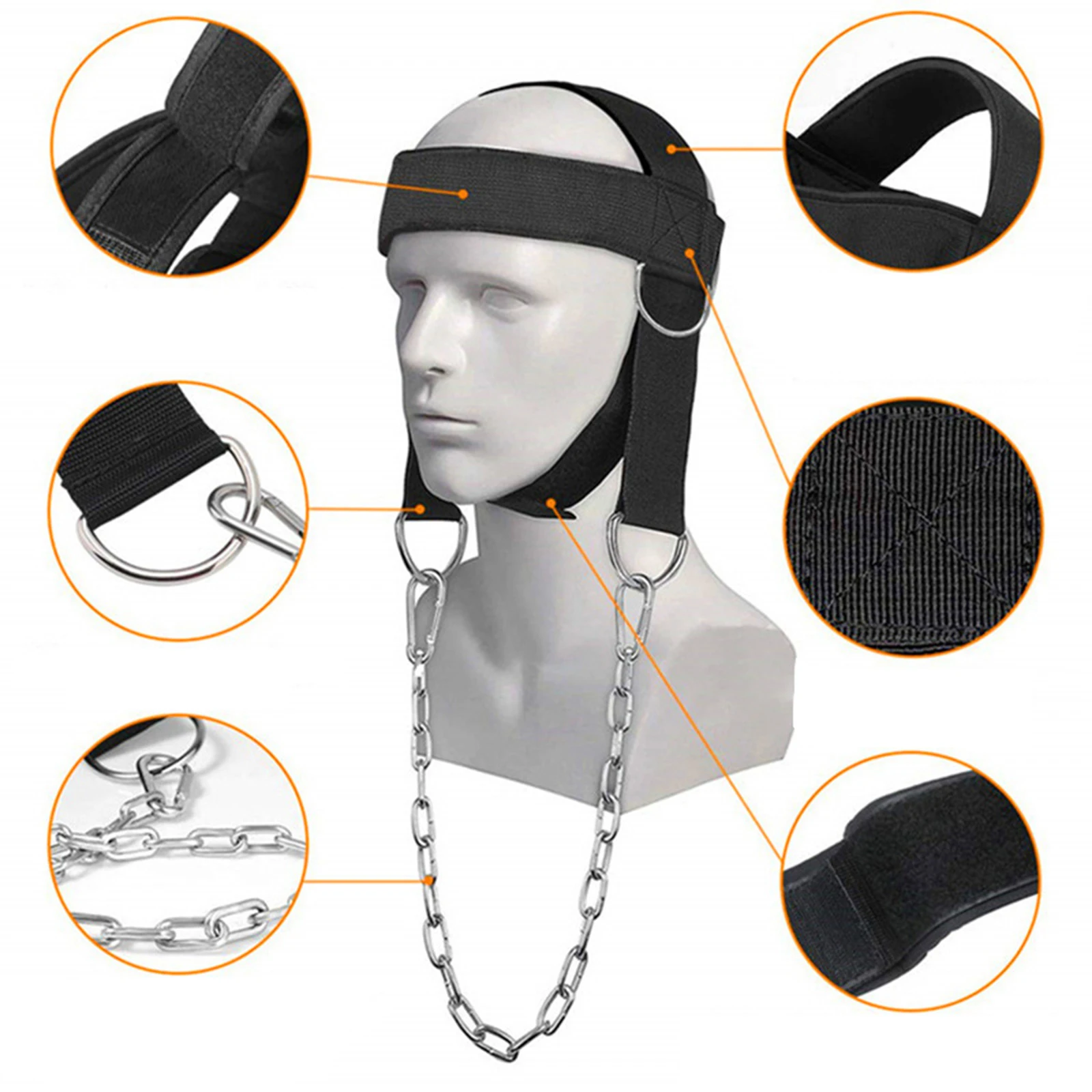 Head Neck Harness Support Neck Resistance Band Core Strength for Weight Lifting Strength Training Fitness Boxing Muscle Growth