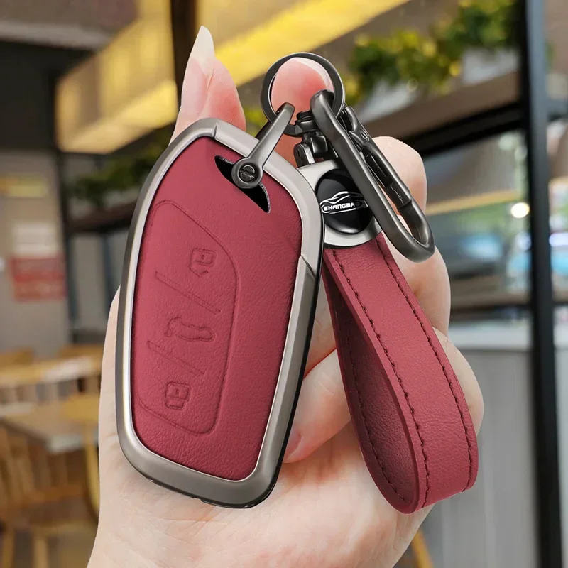 

Zinc Alloy Leather For MG ZS EV MG6 EZS HS EHS 2019 2020 Roewe RX5 I6 I5 RX3 RX8 ERX5 Smart Remote Car Key Case Cover Fob