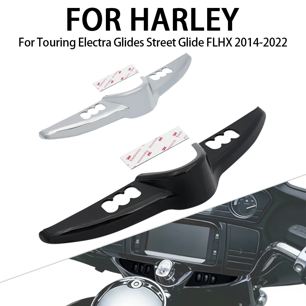 

Motorcycle Inner Fairing Tri-Line Gauge Stereo Switch Cover Accent Trim For Harley Touring Electra Glides Street Glide 2014-2022
