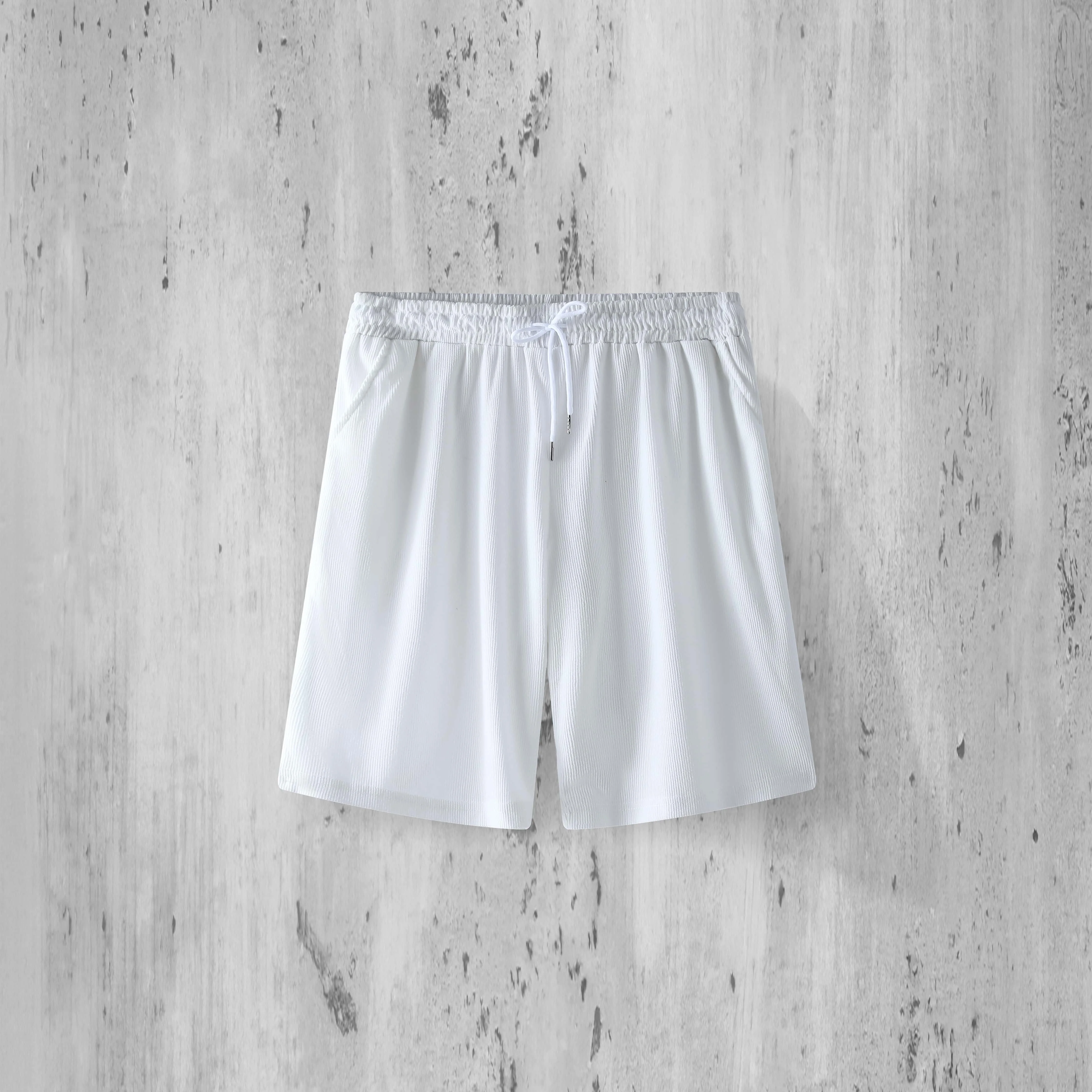 

2025 Summer Men Corduroy Sweatpants Casual Shorts Men's Beach Shorts Basketball Short Trousers Solid Color Label Sportswear Men