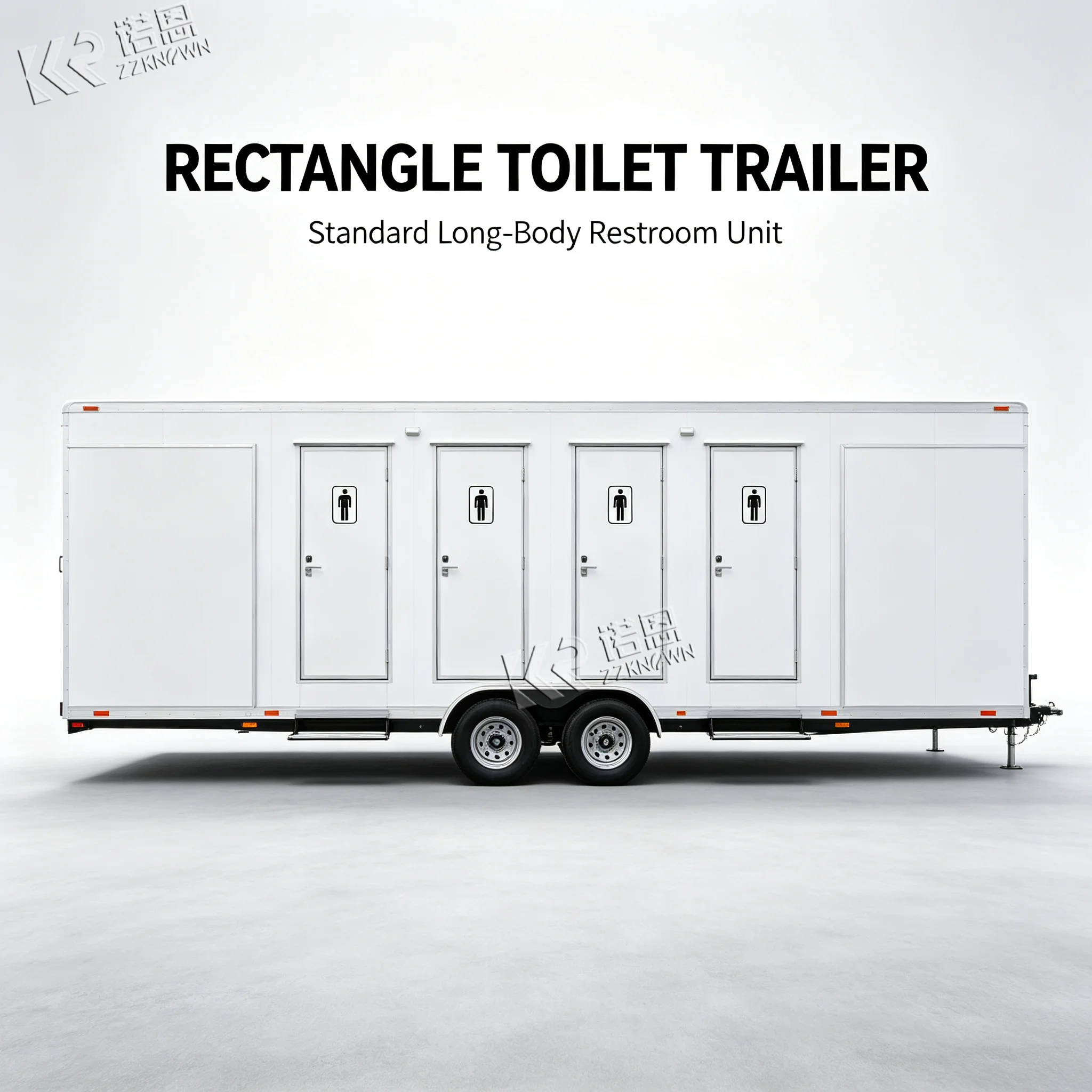 Custom Portable Toilet Trailer 2 Door Multi Stall Mobile Bathroom Trailer Outdoor Event Rental Wedding Festival Use