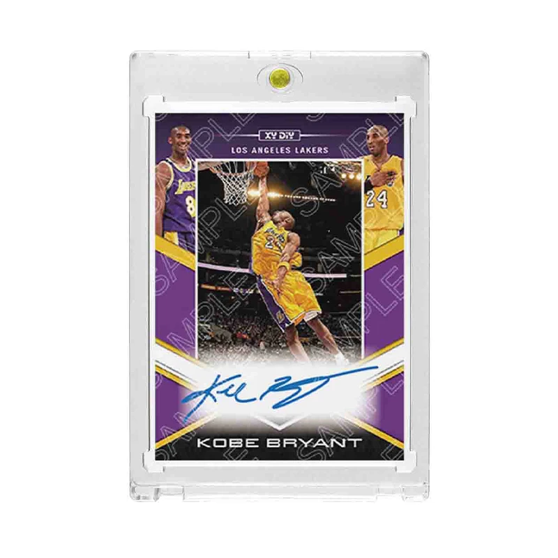 2025, DIY-Sternkarte im KB-Stil, Lakers Kobe Bryant, gedruckte Signatur, selbstgemachte Sammelkarte, Brechungszone, Ziegel