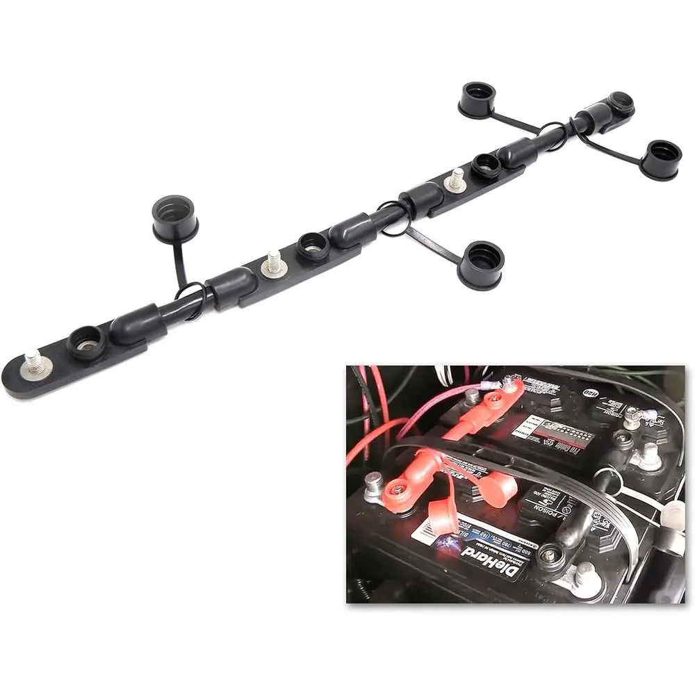 كابل بطارية متعدد المجموعة 31 8 بوصة 1/0 4 للشاحنة مارين قارب Yachet RV قافلة محرك قافلة - أسود Negati