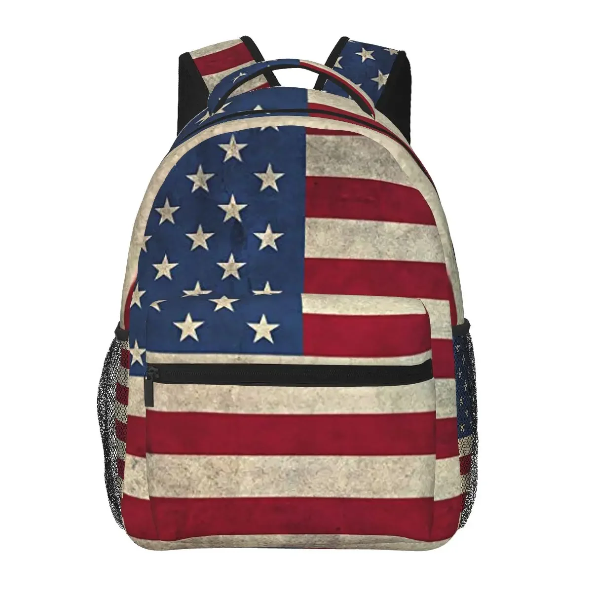 الولايات المتحدة الأمريكية العلم الأمريكي على ظهره رائجة البيع Daypack سعة كبيرة للأطفال BookBag حقيبة مدرسية حقائب الكتف للرجال والنساء