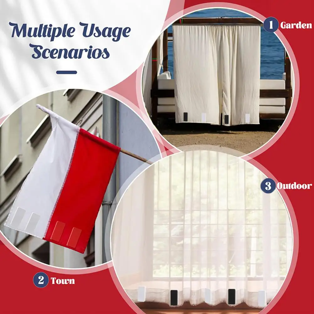 Windproof Flag Accessory Heavy Duty Magnetic Flag Weights for Outdoor Curtains Silicone Covered Drapery for American for Garden