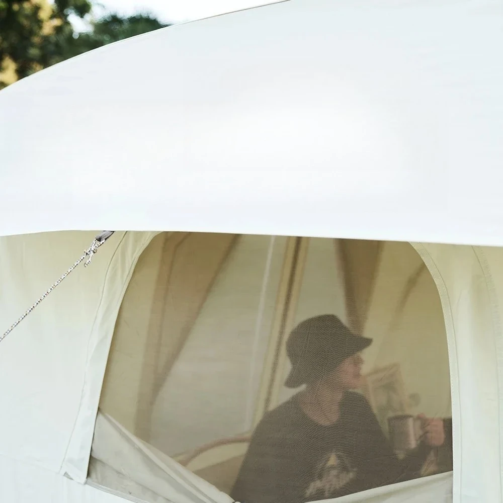 Mobi Garden Camping Era205 خيمة قطنية Glamping مساحة واسعة غشاء قماش مزدوج مقاوم للماء واقي من الشمس للسيارة بثلاثة مقاعد