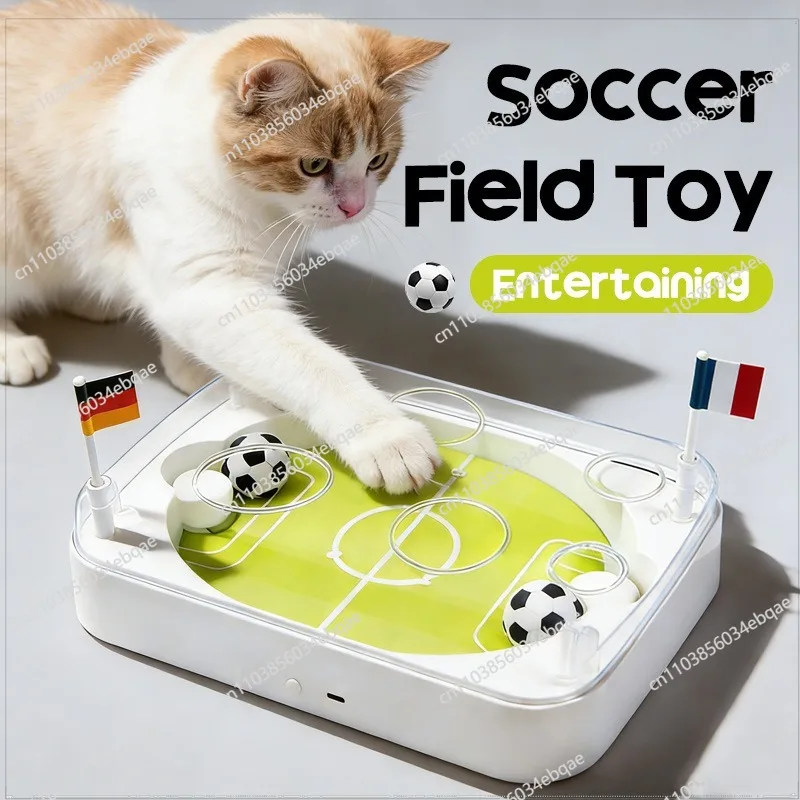 For Cat Football Field Intelligent Sensor Kicking Toy Interactive Puzzle Cat Toy