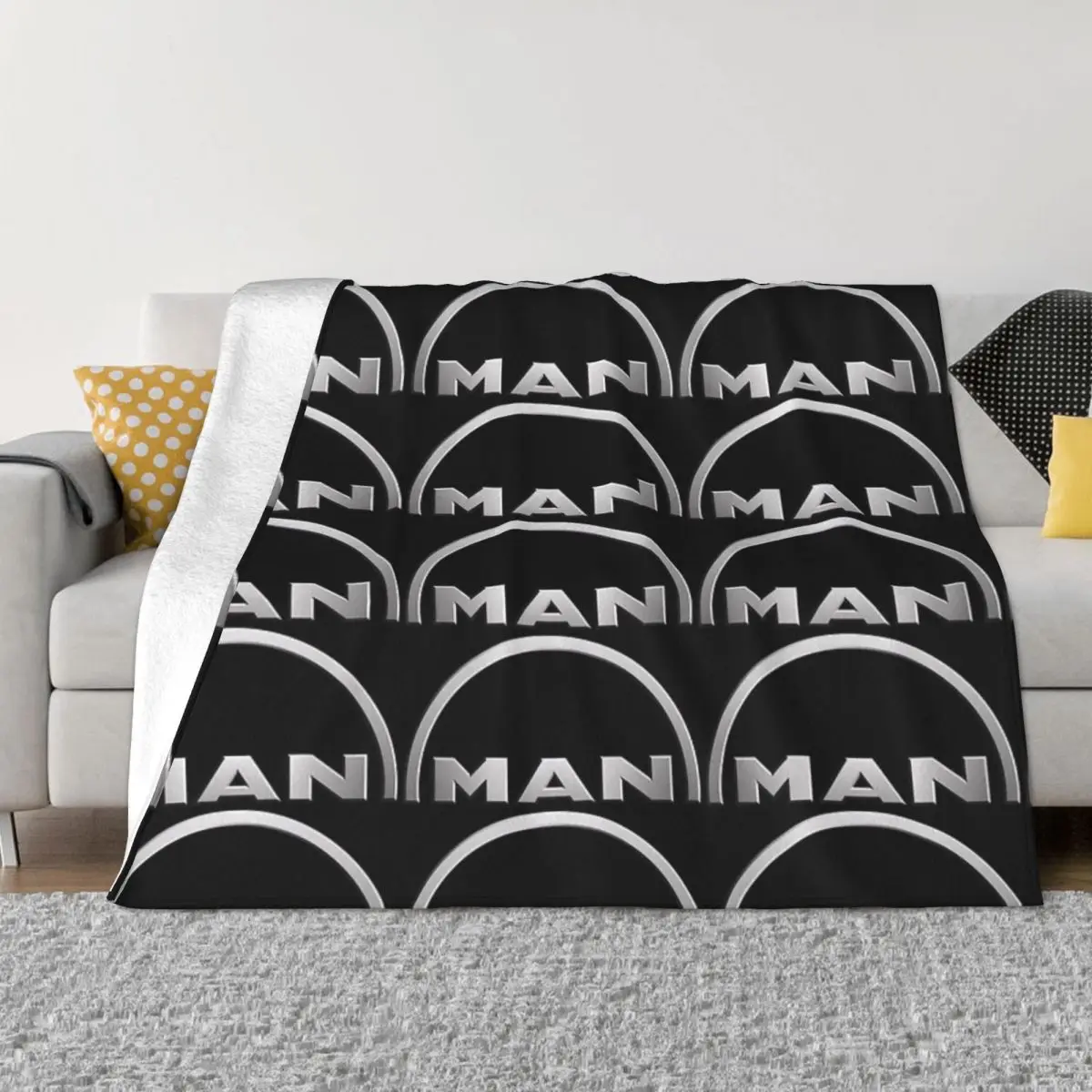 

Man Logo Quilt Blanket Winter Blankets Blankets And Throws Throw Blanket