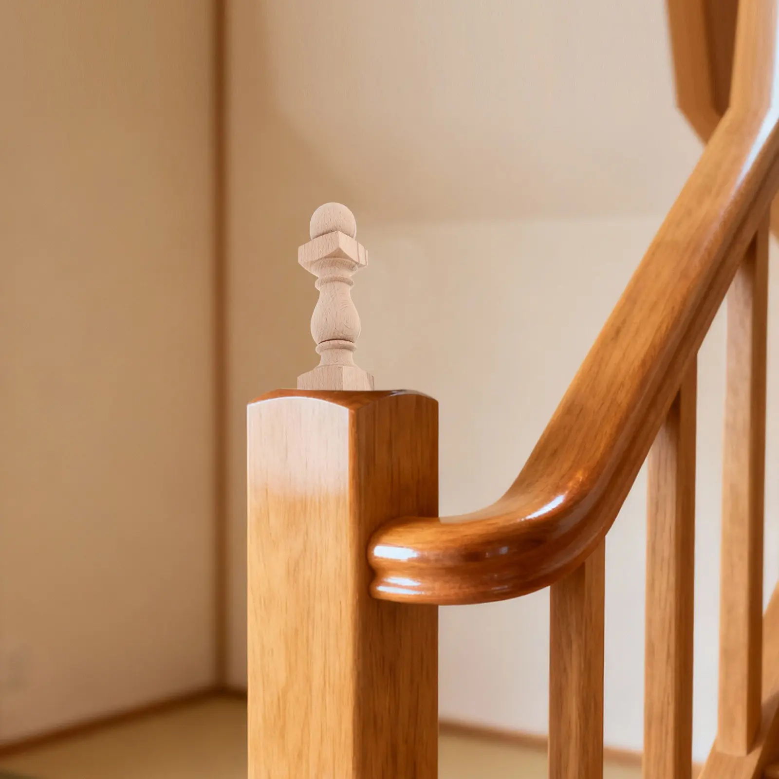 Unfinished Wooden Finials for DIY Home Decor Craft Projects Bed Post Curtain Rod Flagpole Staircase Furniture Hardware