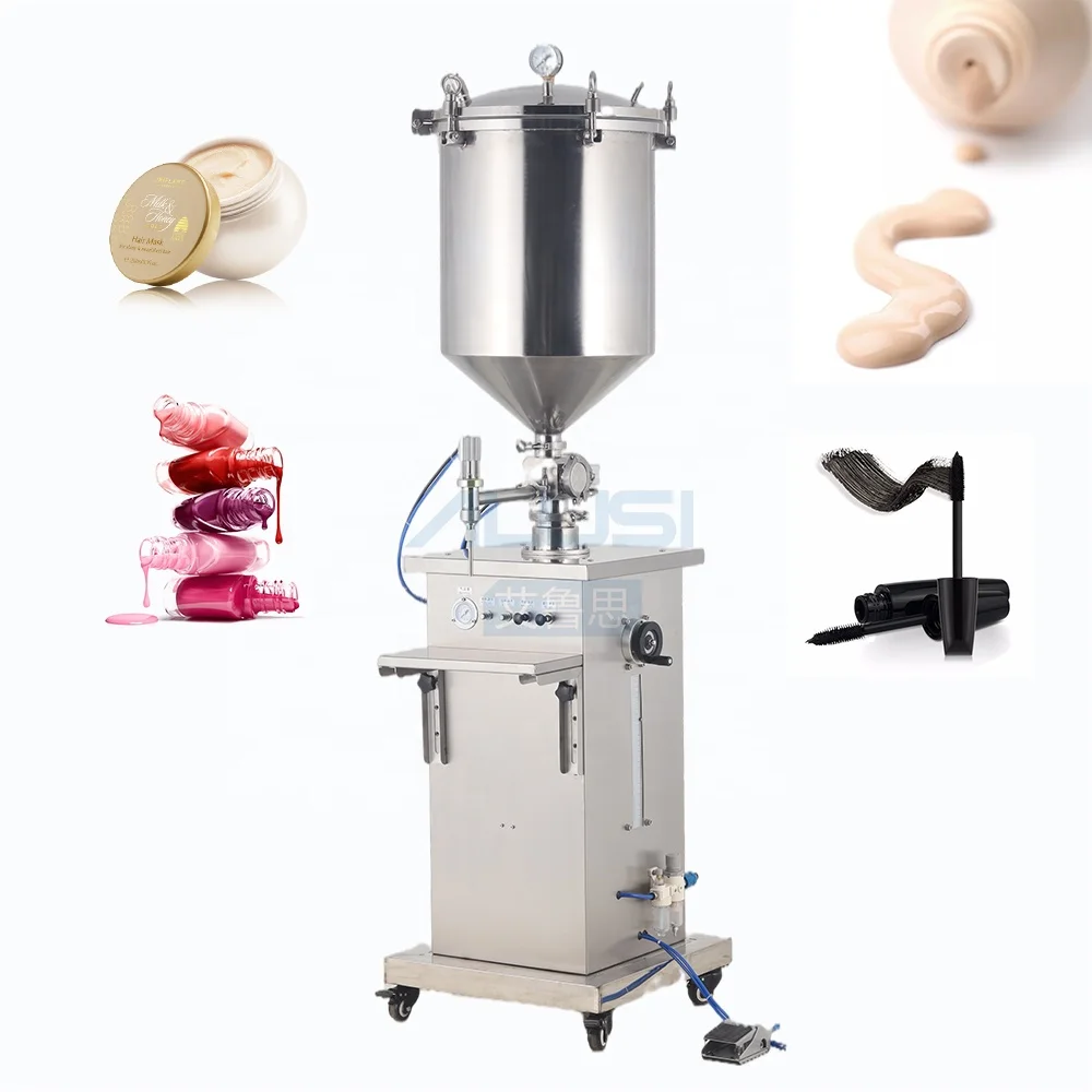 10-100Ml semi-automatic bottle liquid filling machine vertical cos.me.tic thick cream filling machine
