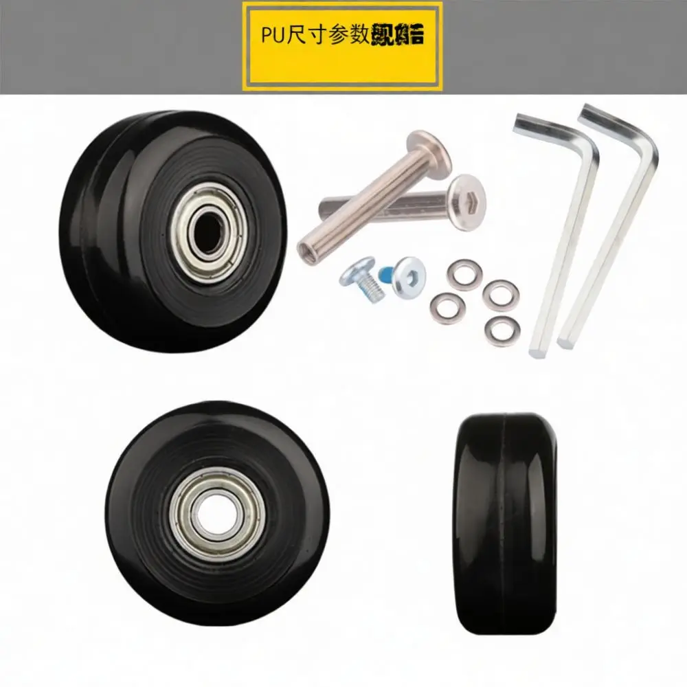 Repair Accessories Suitcase Wheels Replacement Rubber Casters Silent Wear Resistant Universal Rolling Luggage Trolley Case