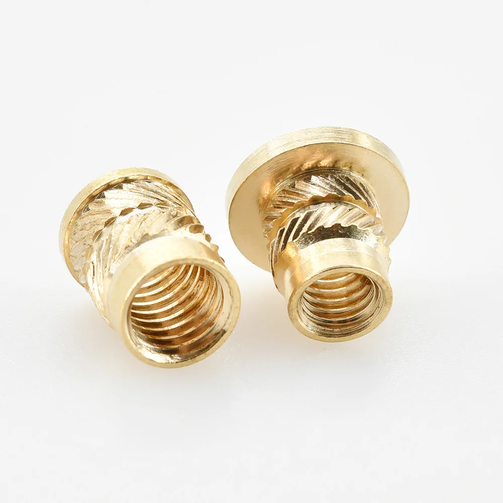 Brass Flange Insert Nut M2 M2.5 M3 M4 M5 M6 M8 Double Twill Knurled Embedded Molding Injection Nutsert Insertnut 3d Printer Nuts