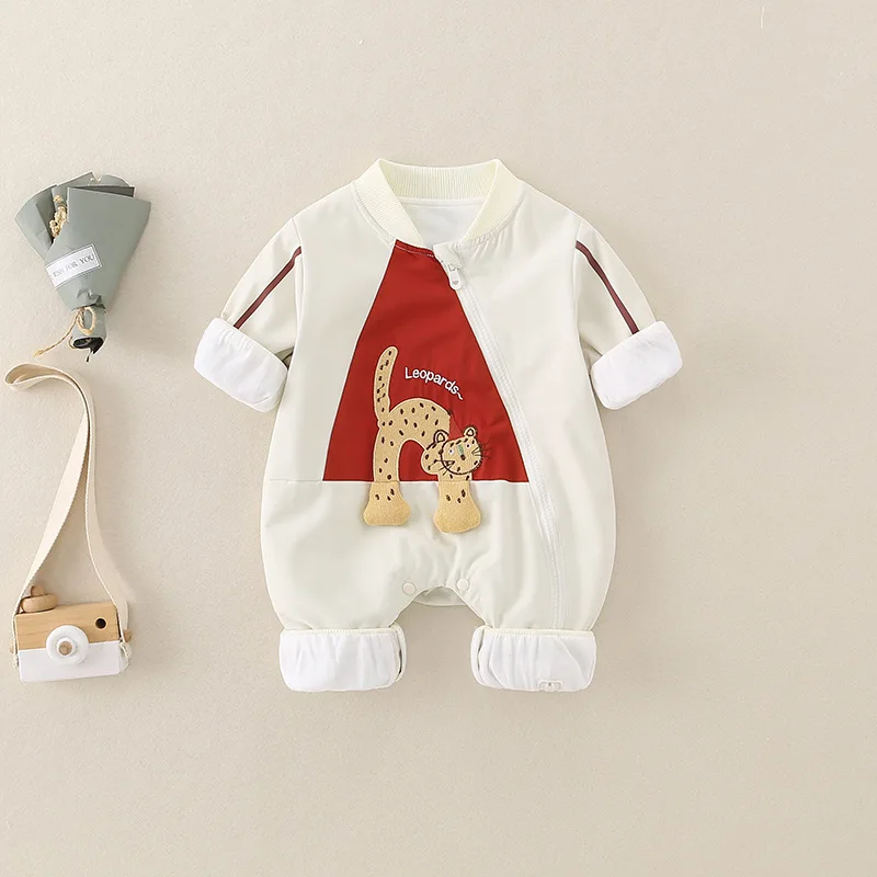 

UNITIM Spring Autumn Kids Baby Girl Rompers Animal Applique Newborn Boy One-piece Jumpsuits Toddler Boy Bodysuit Onesie Overalls