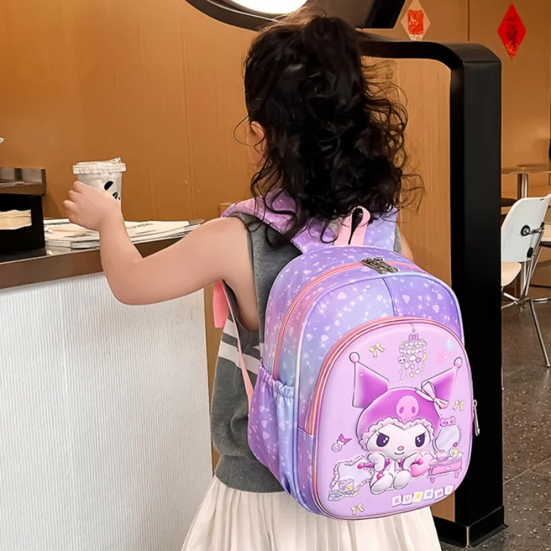 Sanrio Melody Fashion Cartoon Student Small School Bag Cute Kulomie Ridge Guard Waterproof Night Reflective Children's Backpack