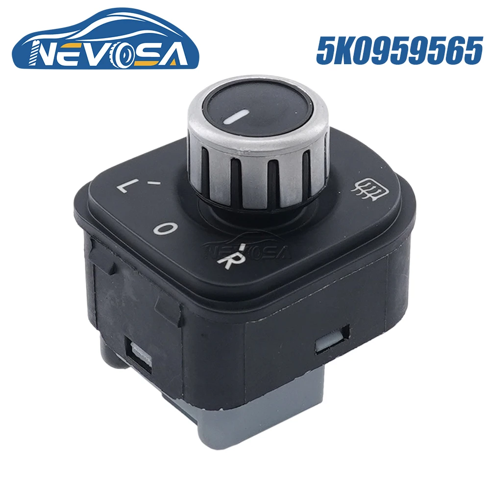 

NEVOSA 5K0959565 For VW Golf GTI MK5 MK6 Jetta Rabbit Rearview Mirror Control Switch Side View Button Key 5ND959565A 5K0959565